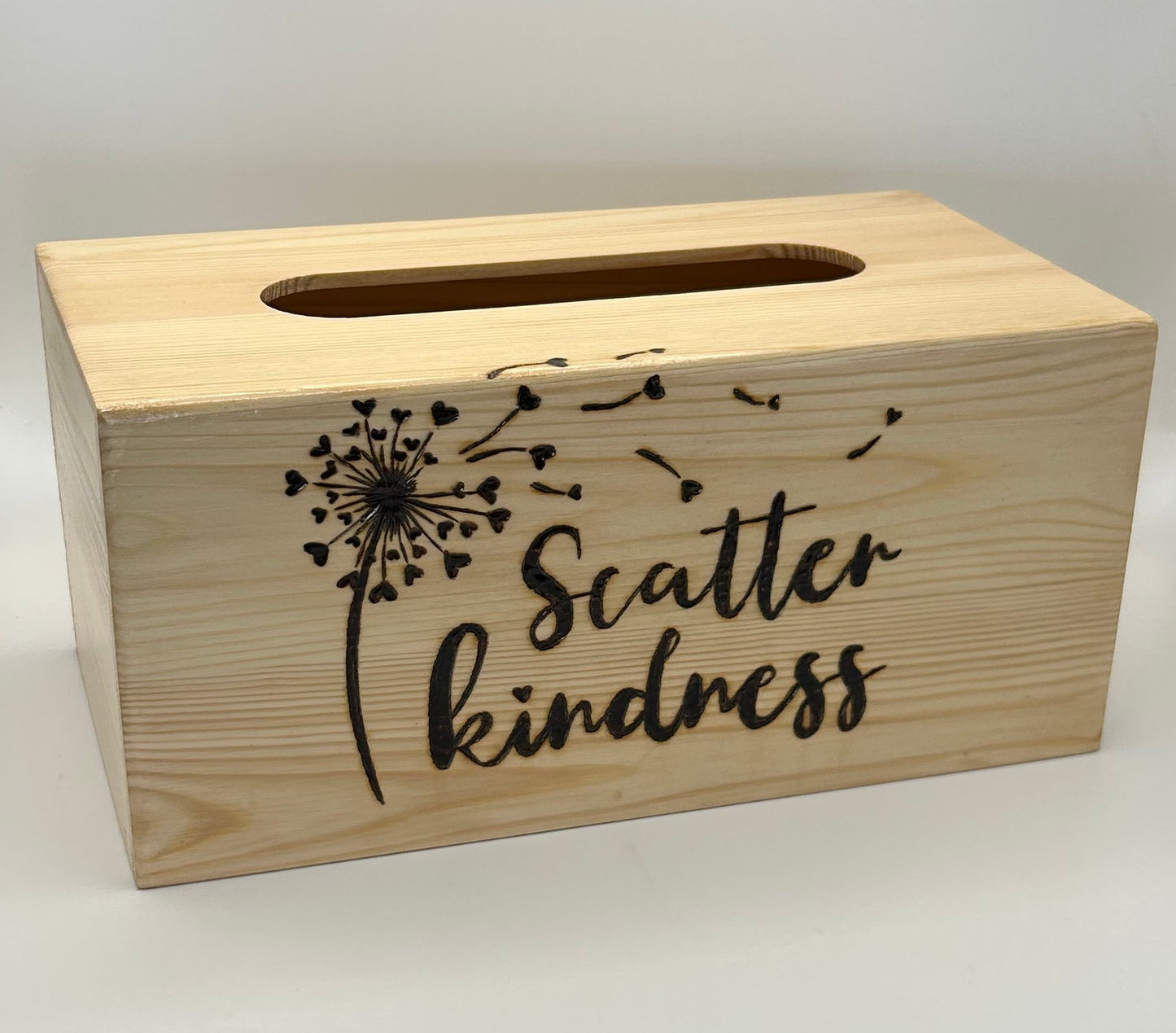 Scatter Kindness Wooden Tissue Box Cover